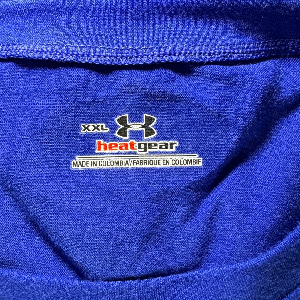 Under Armour HeatGear Bright Blue Lightweight T-Shirt Activewear Size XXL - Picture 7 of 10